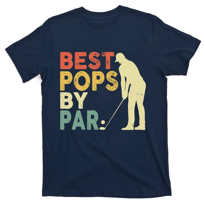 Retro Vintage Best Pops By Par Golf Father's Day For Grandpa T-Shirt