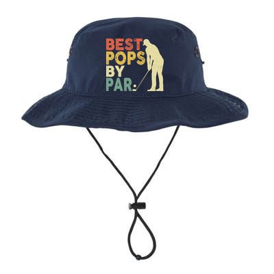 Retro Vintage Best Pops By Par Golf Father's Day For Grandpa Bucket Hat