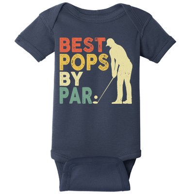 Retro Vintage Best Pops By Par Golf Father's Day For Grandpa Baby Bodysuit