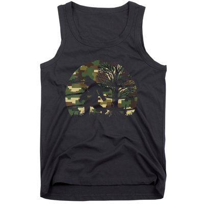 Retro Vintage Bigfoot Camo Fun Tank Top