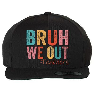 Retro Vintage Bruh We Out Teachers Happy Last Day Of School Wool Snapback Cap