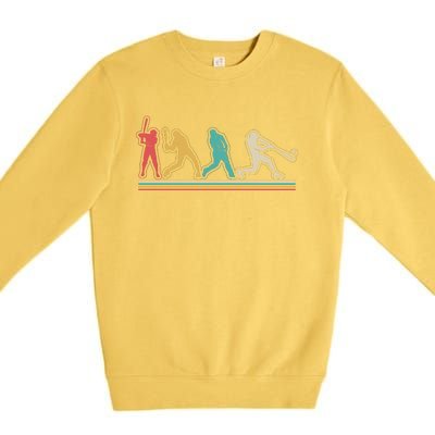 Retro Vintage Baseball Sports Fan Premium Crewneck Sweatshirt