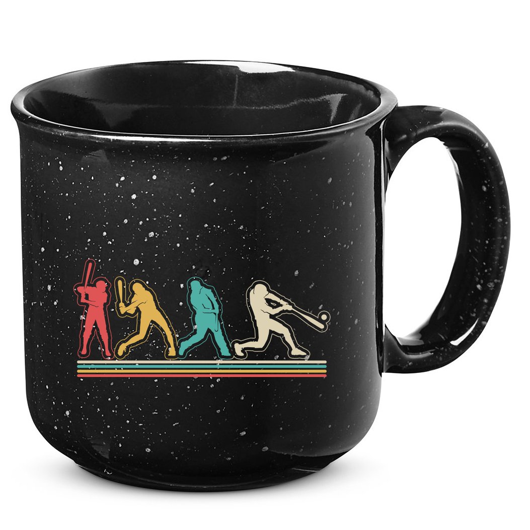 Retro Vintage Baseball Sports Fan 15oz Campfire Ceramic Mug