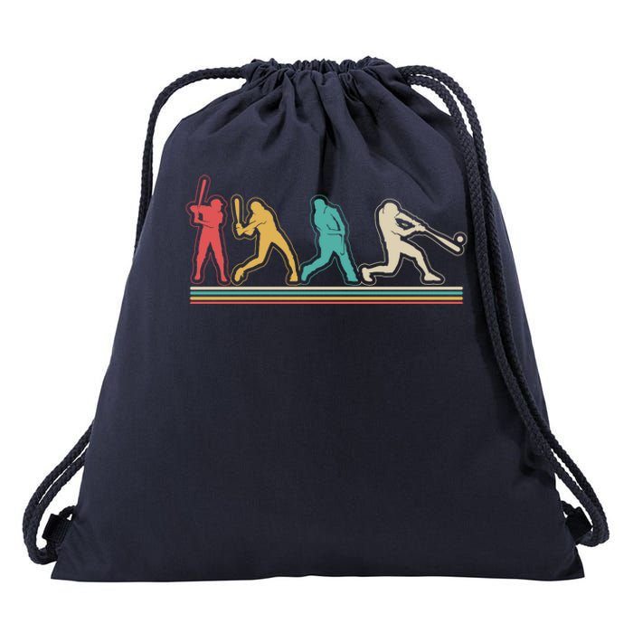 Retro Vintage Baseball Sports Fan Drawstring Bag