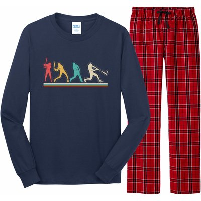 Retro Vintage Baseball Sports Fan Long Sleeve Pajama Set