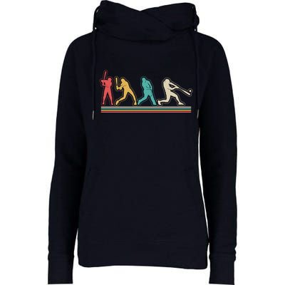 Retro Vintage Baseball Sports Fan Womens Funnel Neck Pullover Hood