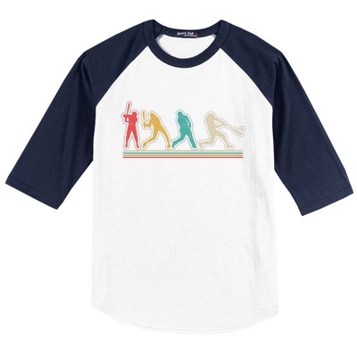 Retro Vintage Baseball Sports Fan Baseball Sleeve Shirt