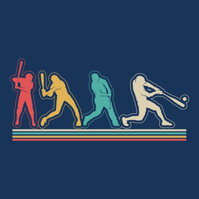 Retro Vintage Baseball Sports Fan Tie-Dye T-Shirt