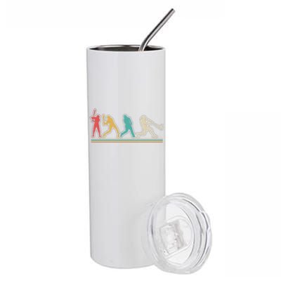 Retro Vintage Baseball Sports Fan Stainless Steel Tumbler