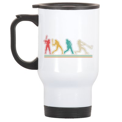 Retro Vintage Baseball Sports Fan Stainless Steel Travel Mug