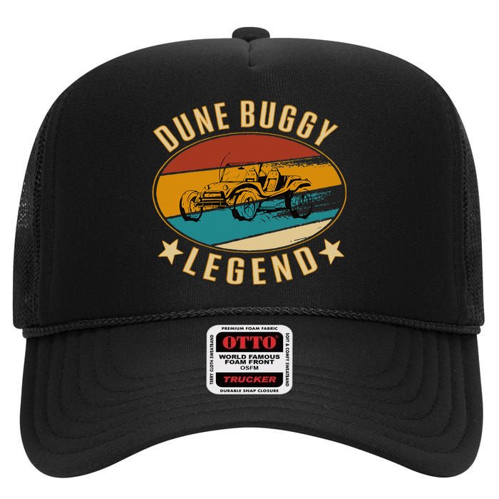 Retro Vintage Beach Car  Dune Buggy Legend High Crown Mesh Back Trucker Hat