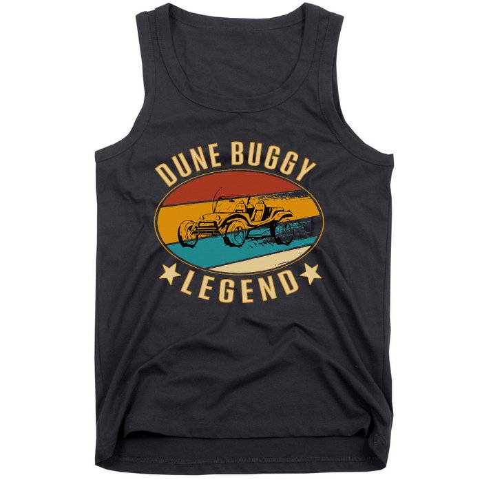 Retro Vintage Beach Car  Dune Buggy Legend Tank Top