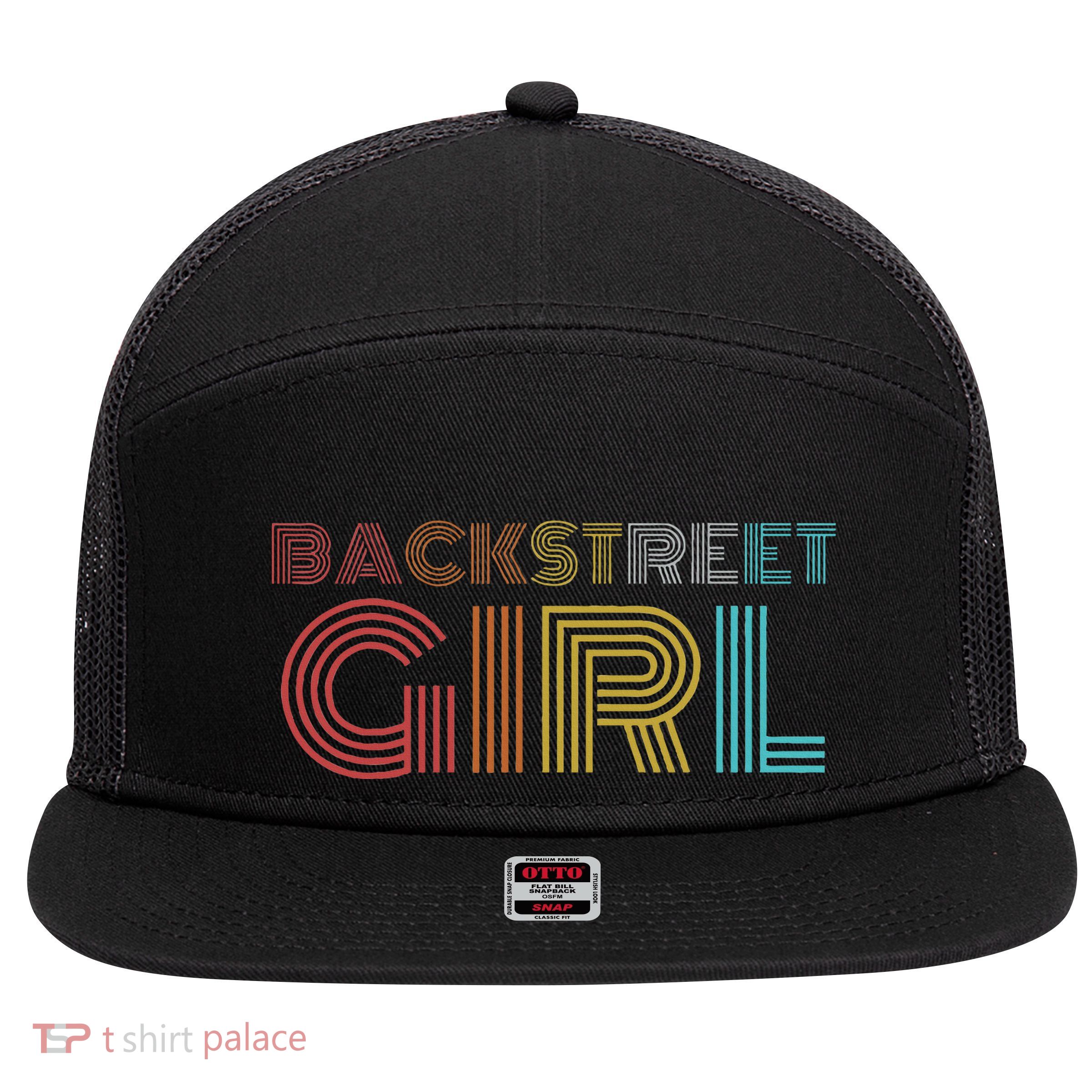 Retro Vintage Backstreet Girl 7 Panel Mesh Trucker Snapback Hat