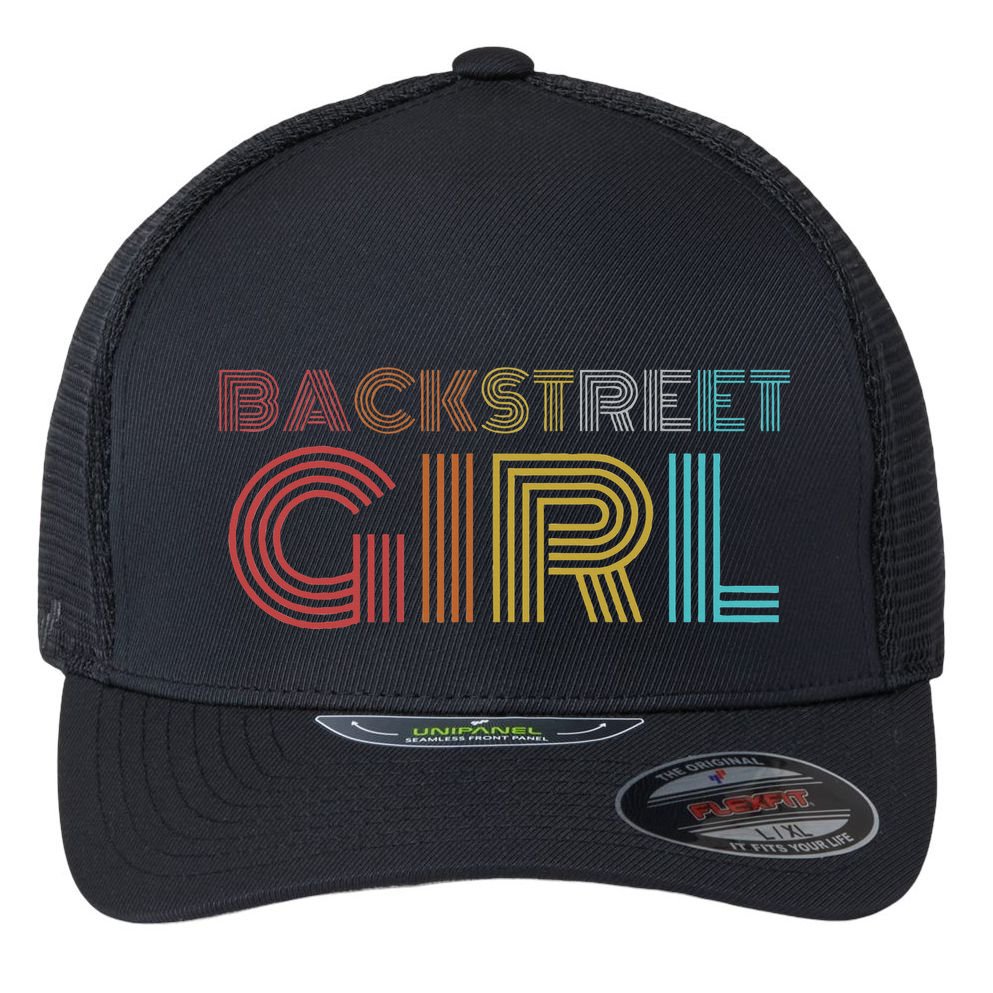 Retro Vintage Backstreet Girl Flexfit Unipanel Trucker Cap