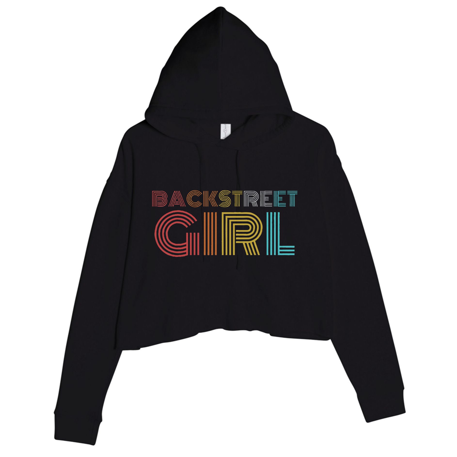 Retro Vintage Backstreet Girl Crop Fleece Hoodie