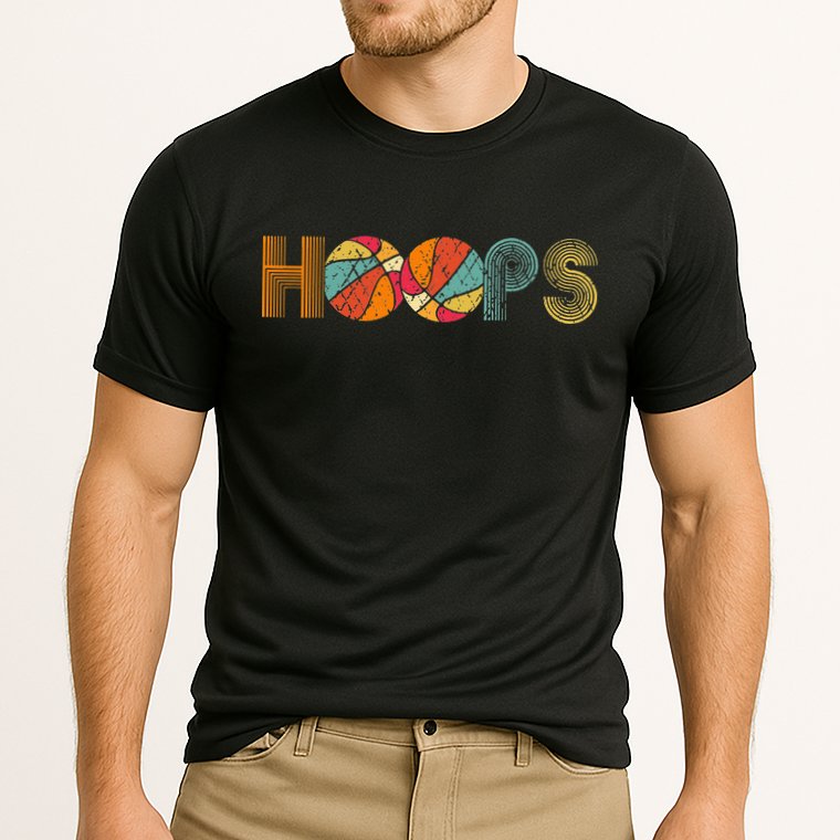 Retro Vintage Basketball Hoops Performance Shirt