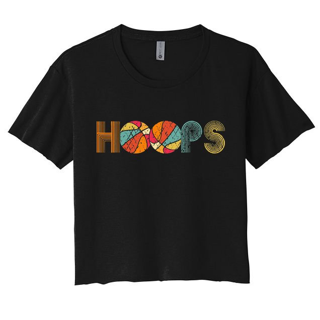 Retro Vintage Basketball Hoops Crop Top