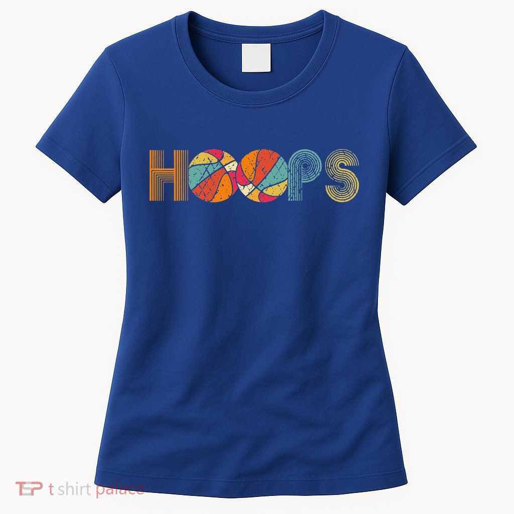 Retro Vintage Basketball Hoops Womens T-Shirt