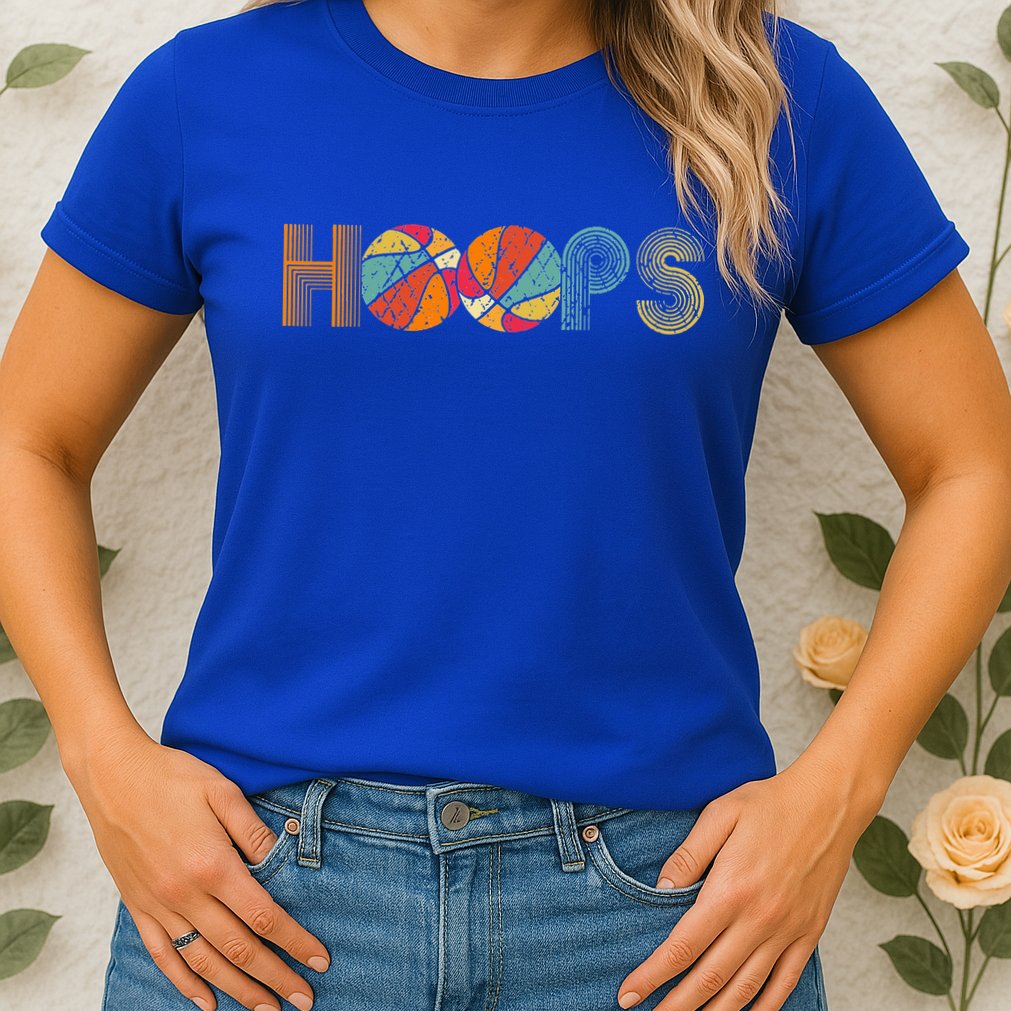 Retro Vintage Basketball Hoops Womens T-Shirt