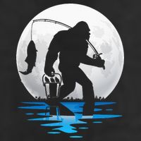 Retro Vintage Bigfoot Sasquatch Fishing Lover Fan Fisher Hat