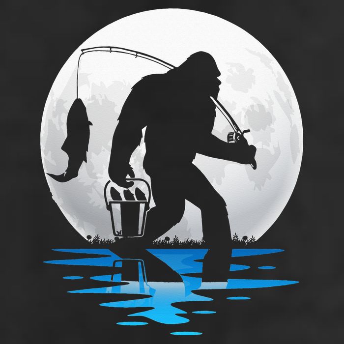 Retro Vintage Bigfoot Sasquatch Fishing Lover Fan Fisher Hat