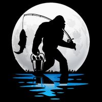 Retro Vintage Bigfoot Sasquatch Fishing Lover Fan Fisher Toddler T-Shirt
