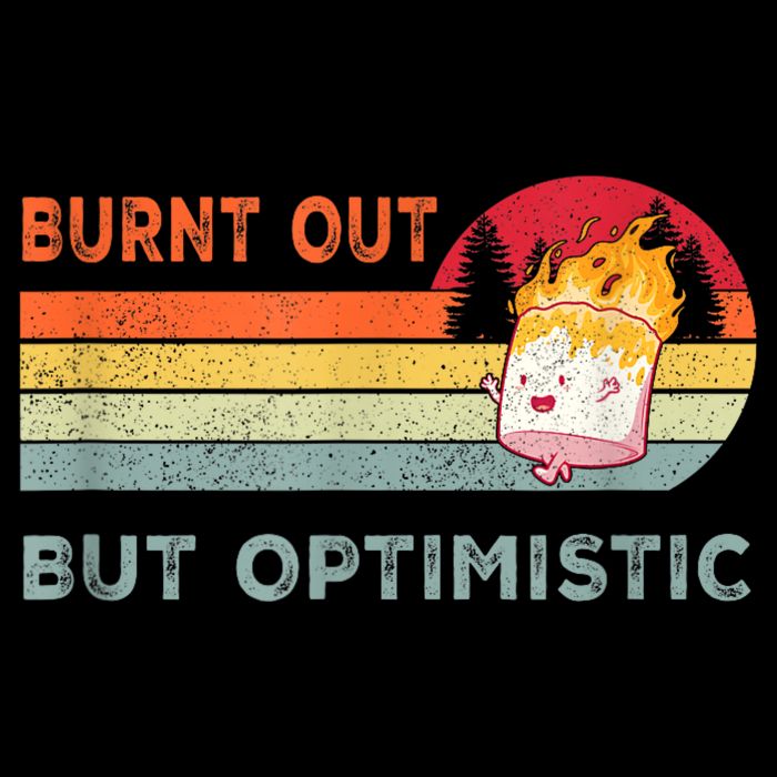 Retro Vintage Burnt Out But Optimistic Funny Saying Wool Snapback Cap