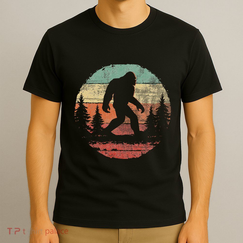 Retro Vintage Bigfoot Hide And Seek T-Shirt