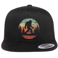 Retro Vintage Bigfoot Hide And Seek Flat Bill Trucker Hat