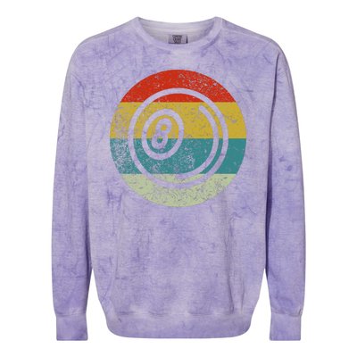 Retro Vintage Billiards Colorblast Crewneck Sweatshirt