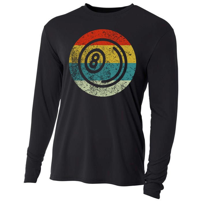 Retro Vintage Billiards Cooling Performance Long Sleeve Crew