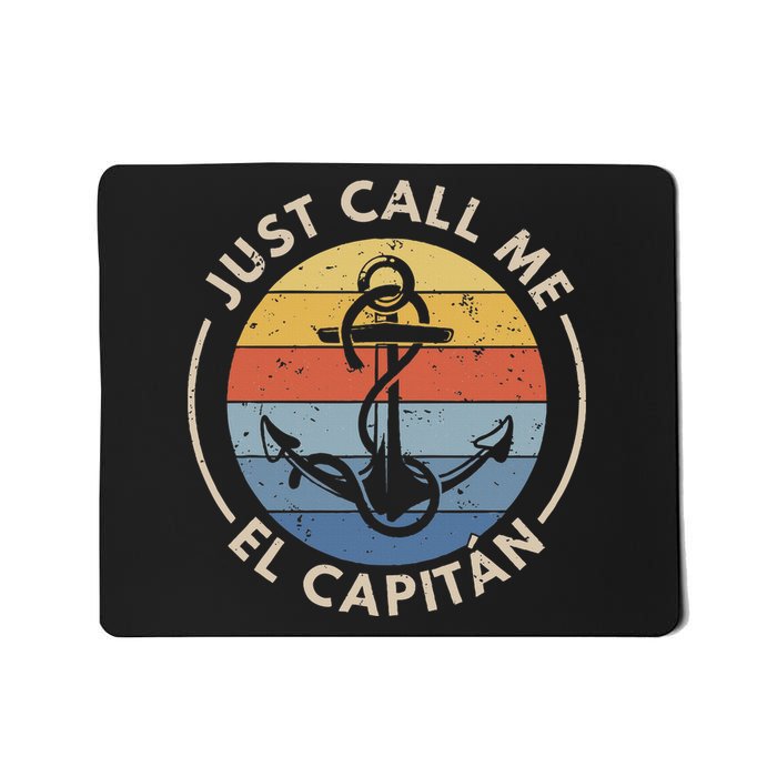 Retro Vintage Boat Just Call Me El Capitan Mousepad