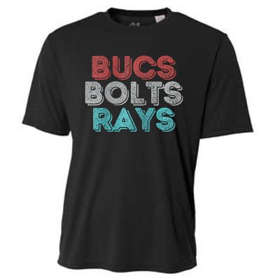 Retro Vintage Bucs Bolts Rays Raglan Baseball Cooling Performance Crew T-Shirt