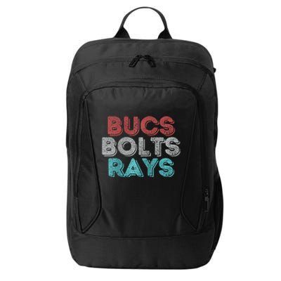 Retro Vintage Bucs Bolts Rays Raglan Baseball City Backpack