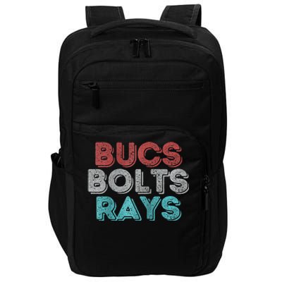 Retro Vintage Bucs Bolts Rays Raglan Baseball Impact Tech Backpack