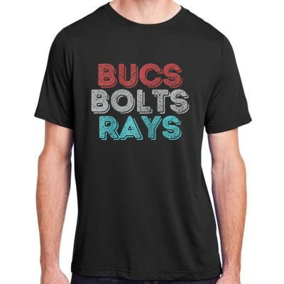 Retro Vintage Bucs Bolts Rays Raglan Baseball Adult ChromaSoft Performance T-Shirt