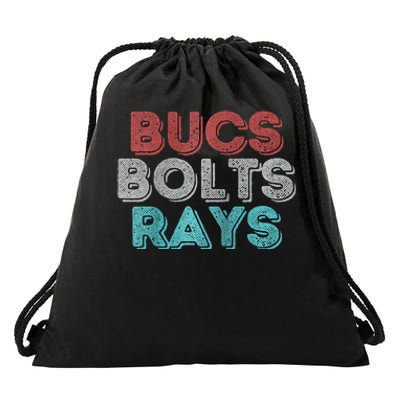 Retro Vintage Bucs Bolts Rays Raglan Baseball Drawstring Bag