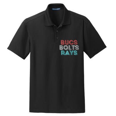 Retro Vintage Bucs Bolts Rays Raglan Baseball Dry Zone Grid Polo