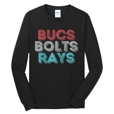 Retro Vintage Bucs Bolts Rays Raglan Baseball Tall Long Sleeve T-Shirt