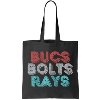 Retro Vintage Bucs Bolts Rays Raglan Baseball Tote Bag