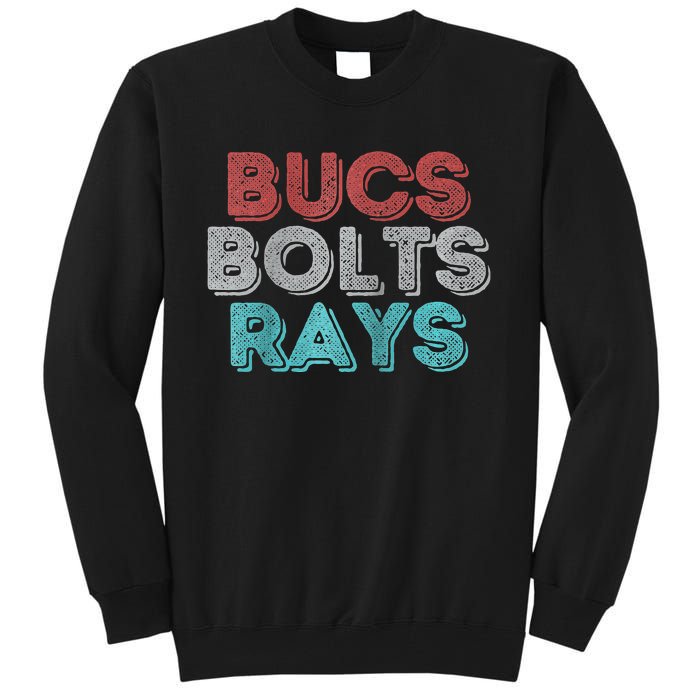 Retro Vintage Bucs Bolts Rays Raglan Baseball Tall Sweatshirt