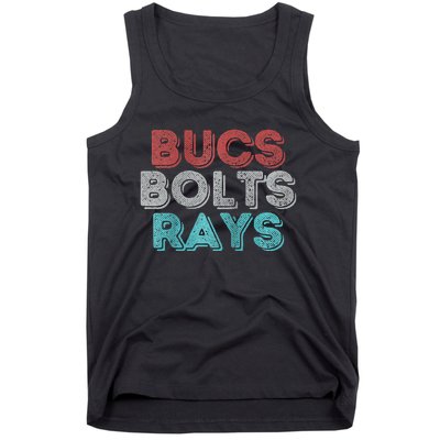 Retro Vintage Bucs Bolts Rays Raglan Baseball Tank Top