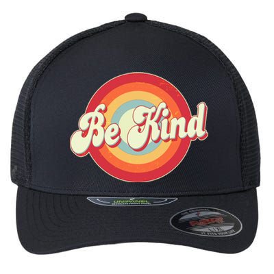 Retro Vintage Be Kind Flexfit Unipanel Trucker Cap