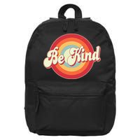 Retro Vintage Be Kind 16 in Basic Backpack