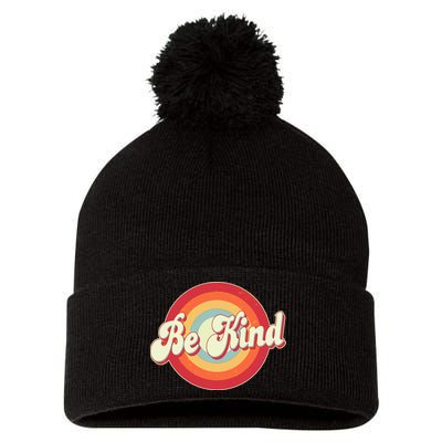 Retro Vintage Be Kind Pom Pom 12in Knit Beanie