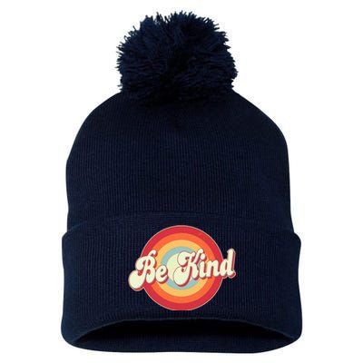 Retro Vintage Be Kind Pom Pom 12in Knit Beanie