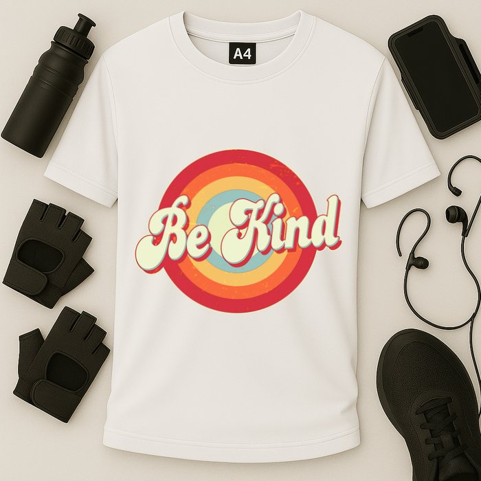 Retro Vintage Be Kind Cooling Performance Crew T-Shirt