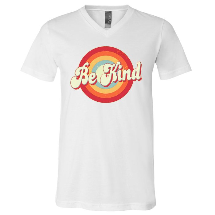 Retro Vintage Be Kind V-Neck T-Shirt