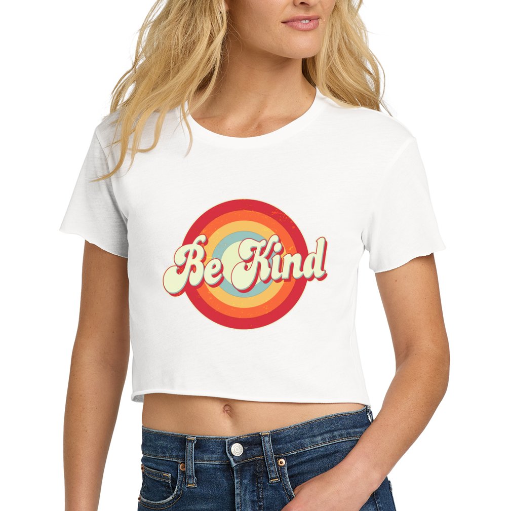 Retro Vintage Be Kind Crop Top