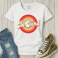 Retro Vintage Be Kind Womens T-Shirt